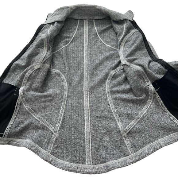 Lululemon Ghost Herringbone Gray White Jacket Size 6 - Picture 7 of 8